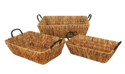 Set x 3 Centros de Mesa Rectangular manija Hierro