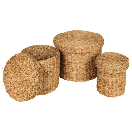 Set x tres Cajas Redopndas Seagrass