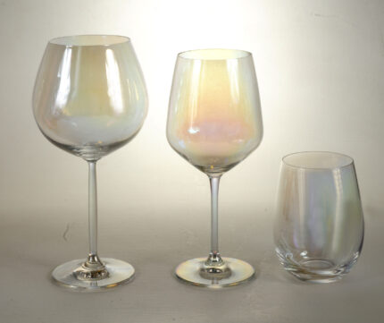 Linea de Vasos y Copas Fume Clear Mirror